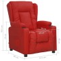 Sillón reclinable de cuero sintético rojo tinto von , Sessel - Ref: Foro24-339074, Preis: 218,45 €, Rabatt: %