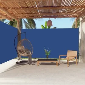Blaue einziehbare Seitenmarkise 200x600 cm von vidaXL, Sonnenschirme - Ref: Foro24-318010, Preis: 116,37 €, Rabatt: %
