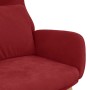 Sillón de relax de terciopelo rojo vino tinto | Foro24.es | Tu tienda online para hogar, jardín y más Foro24.es