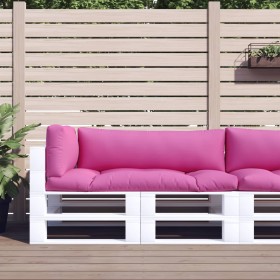 Cojines para palés 3 piezas tela Oxford rosa