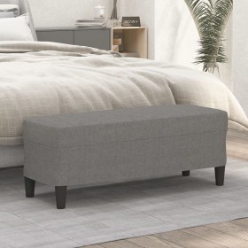 Banco de tela gris oscuro 100x35x41 cm