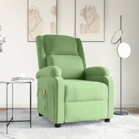 Sillón de masaje de terciopelo verde claro