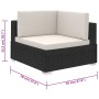 Set muebles de jardín 6 piezas y cojines ratán sintético negro von , Gartensets - Ref: Foro24-41269, Preis: 433,57 €, Rabatt: %
