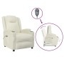 Sillón elevable de cuero sintético blanco crema by , Armchairs - Ref: Foro24-289751, Price: 343,47 €, Discount: %