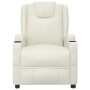 Sillón elevable de cuero sintético blanco crema by , Armchairs - Ref: Foro24-289751, Price: 343,47 €, Discount: %