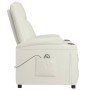 Sillón elevable de cuero sintético blanco crema de , Sillones - Ref: Foro24-289751, Precio: 343,23 €