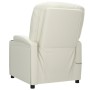 Sillón elevable de cuero sintético blanco crema by , Armchairs - Ref: Foro24-289751, Price: 343,47 €, Discount: %
