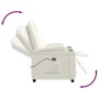 Sillón elevable de cuero sintético blanco crema by , Armchairs - Ref: Foro24-289751, Price: 343,47 €, Discount: %