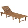 Tumbona plegable con cojín madera maciza de acacia by , Loungers - Ref: Foro24-3064177, Price: 247,06 €, Discount: %