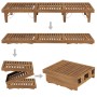 Tumbona plegable con cojín madera maciza de acacia by , Loungers - Ref: Foro24-3064177, Price: 247,06 €, Discount: %