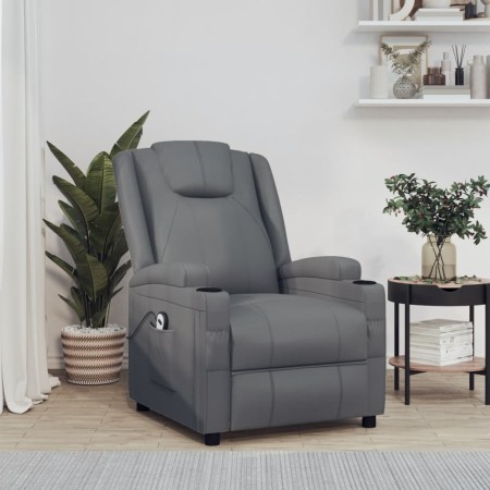 Sillón elevable de cuero sintético gris antracita by , Armchairs - Ref: Foro24-289753, Price: 343,39 €, Discount: %