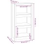 Estantería madera maciza de pino blanca 50x35x97 cm | Foro24.es | Tu tienda online para hogar, jardín y más Foro24.es