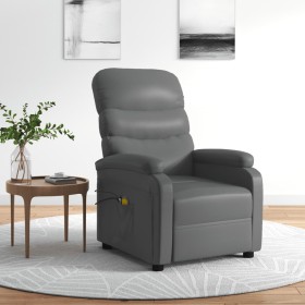 Sillón de masaje eléctrico cuero sintético gris by , Electric massage chairs - Ref: Foro24-3073680, Price: 227,47 €, Discount: %