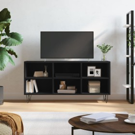 Mueble de TV madera de ingeniería negro