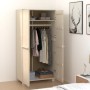 Armario HAMAR madera pino maciza marrón miel 89x50x180 cm de , Armarios roperos - Ref: Foro24-340480, Precio: 260,85 €, Descu...