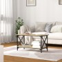Mesa de centro madera y hierro roble Sonoma 80x45x45 cm by , Coffee table - Ref: Foro24-823323, Price: 41,45 €, Discount: %