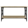 Mesa de centro madera y hierro roble Sonoma 80x45x45 cm by , Coffee table - Ref: Foro24-823323, Price: 41,45 €, Discount: %