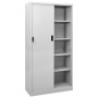 Armario oficina puerta corredera acero gris claro 90x40x180 cm by , Lockers and storage cabinets - Ref: Foro24-335959, Price:...