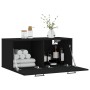 Armario de pared madera de ingeniería negro 80x36,5x35 cm de , Taquillas y armarios de almacenamiento - Ref: Foro24-830085, P...