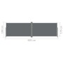 Anthracite retractable side awning 180x600 cm by vidaXL, Umbrellas - Ref: Foro24-318002, Price: 117,98 €, Discount: %