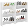 Zapateros de pared 2 uds madera contrachapada blanco 60x18x90cm von , Schuhregale und Schuhorganisatoren - Ref: Foro24-806760...