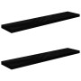 Estantes flotantes pared 2 uds MDF negro brillo 120x23,5x3,8 cm von , Regale und Regale - Ref: Foro24-323779, Preis: 58,02 €,...