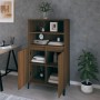Aparador alto madera contrachapada marrón roble 60x36x110 cm | Foro24.es | Tu tienda online para hogar, jardín y más Foro24.es