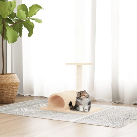 Poste rascador para gatos con túnel crema 60x34,5x50 cm von , Katzenmöbel - Ref: Foro24-171696, Preis: 29,05 €, Rabatt: %