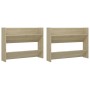 Zapateros de pared 2 uds contrachapada roble Sonoma 80x18x60 cm by , Shoe racks and shoe organizers - Ref: Foro24-806748, Pri...