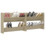 Zapateros de pared 2 uds contrachapada roble Sonoma 80x18x60 cm by , Shoe racks and shoe organizers - Ref: Foro24-806748, Pri...