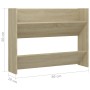 Zapateros de pared 2 uds contrachapada roble Sonoma 80x18x60 cm by , Shoe racks and shoe organizers - Ref: Foro24-806748, Pri...