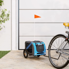 Remolque de bicicleta mascotas hierro tela Oxford azul gris von , Kinderwagen für Haustiere - Ref: Foro24-93869, Preis: 94,10...
