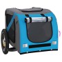 Remolque de bicicleta mascotas hierro tela Oxford azul gris von , Kinderwagen für Haustiere - Ref: Foro24-93869, Preis: 94,10...