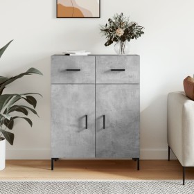 Aparador de madera de ingeniería gris hormigón 69,5x34x90 cm de , Aparadores - Ref: Foro24-827984, Precio: 91,63 €