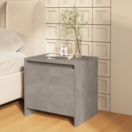 Mesita de noche madera ingeniería gris hormigón 45x34x44,5 cm de , Mesitas de noche - Ref: Foro24-809871, Precio: 33,90 €, De...