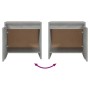 Mesita de noche madera ingeniería gris hormigón 45x34x44,5 cm de , Mesitas de noche - Ref: Foro24-809871, Precio: 33,90 €, De...