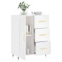 Aparador de madera contrachapada blanco brillante 69,5x34x90 cm | Foro24.es | Tu tienda online para hogar, jardín y más Foro24.es