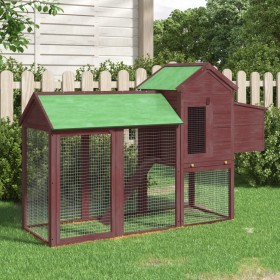 Gallinero madera maciza de pino color moca