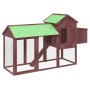 Gallinero madera maciza de pino color moca 193x65x117 cm | Foro24.es | Tu tienda online para hogar, jardín y más Foro24.es