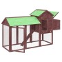 Gallinero madera maciza de pino color moca 193x65x117 cm | Foro24.es | Tu tienda online para hogar, jardín y más Foro24.es