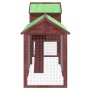 Gallinero madera maciza de pino color moca 193x65x117 cm | Foro24.es | Tu tienda online para hogar, jardín y más Foro24.es