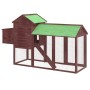 Gallinero madera maciza de pino color moca 193x65x117 cm | Foro24.es | Tu tienda online para hogar, jardín y más Foro24.es