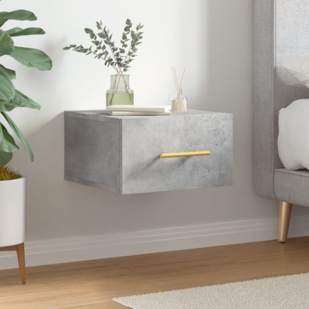 Mesita de noche de pared color gris hormigón 35x35x20 cm by , Lockers and storage cabinets - Ref: Foro24-829796, Price: 32,63...