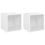 Muebles para TV 2 uds madera contrachapada blanco 37x35x37 cm by , TV Furniture - Ref: Foro24-805499, Price: 35,90 €, Discoun...