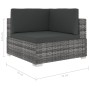 Set de muebles de jardín 6 pzas y cojines ratán sintético gris | Foro24.es | Tu tienda online para hogar, jardín y más Foro24.es