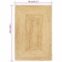 Alfombra de yute tejida a mano natural 80x160 cm by , Rugs - Ref: Foro24-133728, Price: 52,41 €, Discount: %