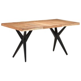 Mesa de comedor de madera maciza de acacia 160x80x76 cm by , Kitchen and dining tables - Ref: Foro24-323565, Price: 286,33 €,...
