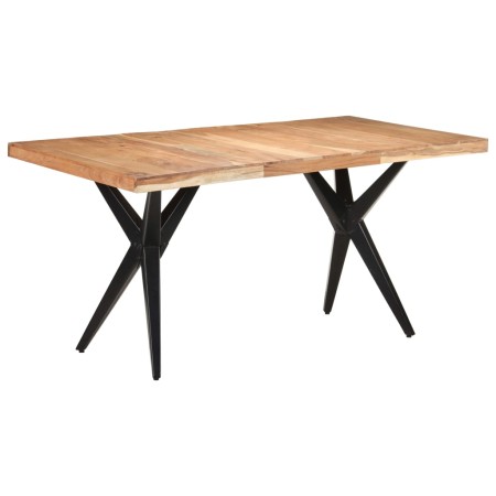 Mesa de comedor de madera maciza de acacia 160x80x76 cm by , Kitchen and dining tables - Ref: Foro24-323565, Price: 286,33 €,...