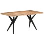 Mesa de comedor de madera maciza de acacia 160x80x76 cm by , Kitchen and dining tables - Ref: Foro24-323565, Price: 286,33 €,...