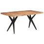 Mesa de comedor de madera maciza de acacia 160x80x76 cm by , Kitchen and dining tables - Ref: Foro24-323565, Price: 286,33 €,...